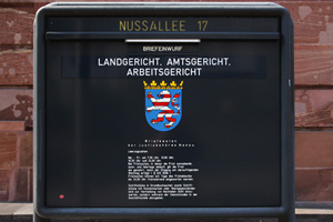 Gerichts-Briefkasten Gerichts-Briefkasten